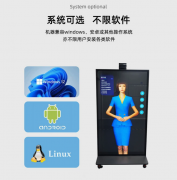 AI数字人交互屏智能高清人工全息对话触摸屏导览一体机75寸显